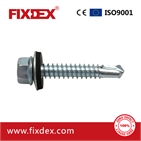 DIN7504K ZP Self drilling screw with blk epdm washer